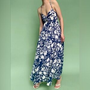 Zara Blue and White Floral Dress